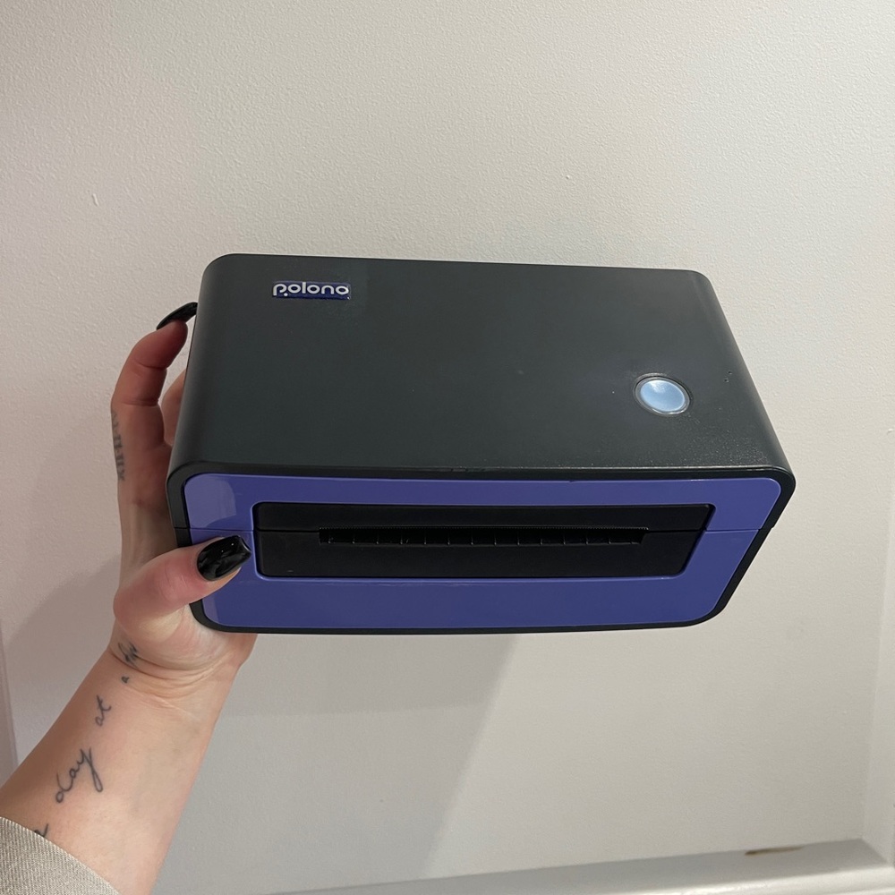 Polono Black and Purple Label Printer